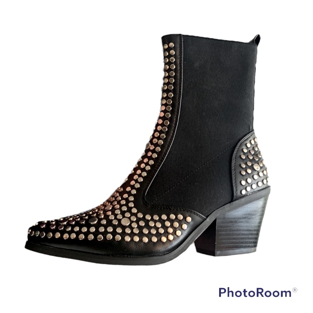 Black studded boots